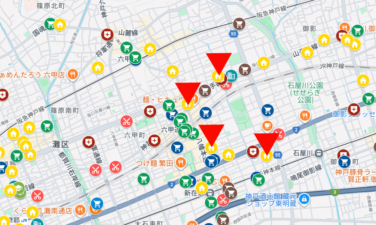 マップでエリア検索